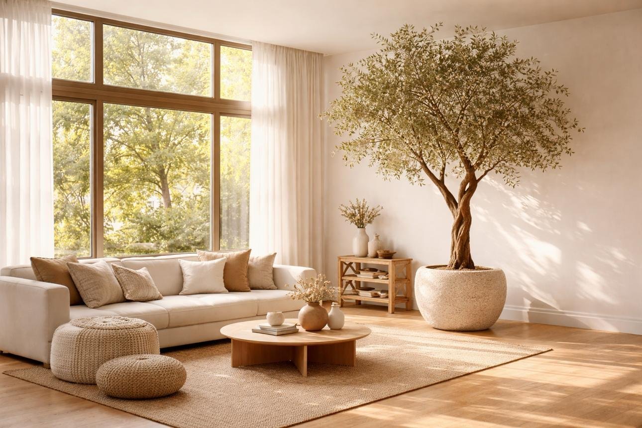 20 Modern Interior Design Ideas for a Stylish, Timeless, and Beautiful Home 20 Best Olive Trees Indoors: The Complete Interior Design Guide | Faux Natural – Faux Natural: Best Realistic Artificial Trees for Commercial Indoor Outdoor Use