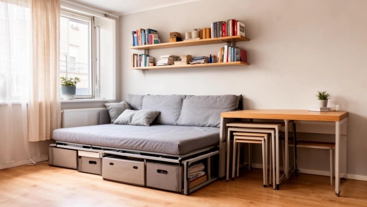 20 Apartment Living Room Ideas for a Stylish Small Space 7 Meble do małego mieszkania w bloku funkcjonalne porady | kawalerki-inspiracje.pl