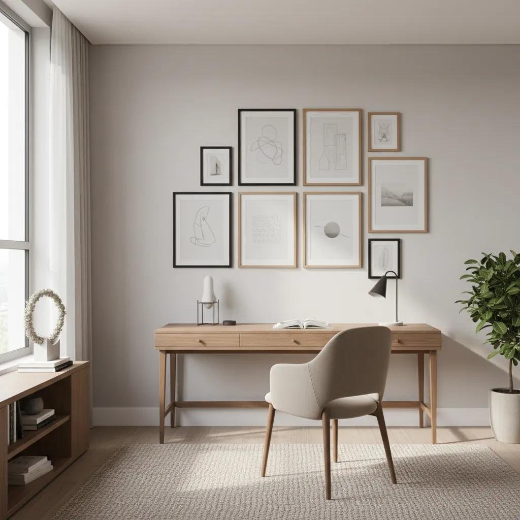 20 Home Office Ideas for a Stylish, Comfortable, and Productive Workspace 8 Office Wall Frame Design Ideas for Blank, Boring Walls