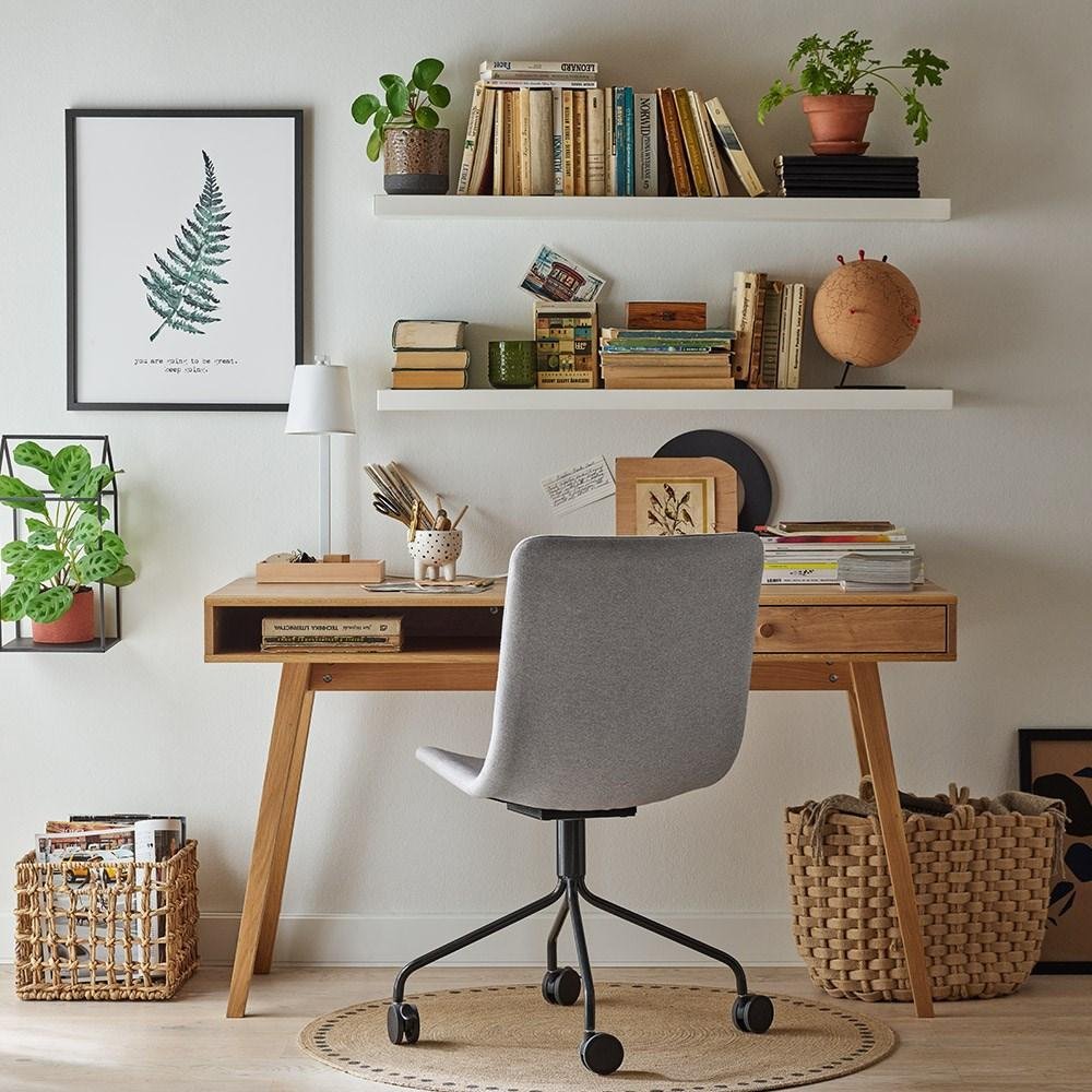 20 Home Office Ideas for a Stylish, Comfortable, and Productive Workspace 9 Vox Nature Desk In White & Oak Effect - Vox | Cuckooland