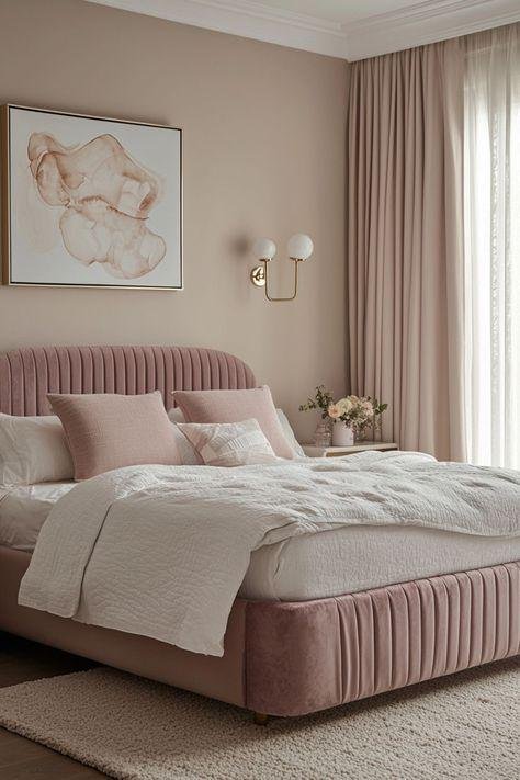 15 Warm Neutral Color Ideas for a Cozy, Timeless Home 14 Dusty Pink Bedding