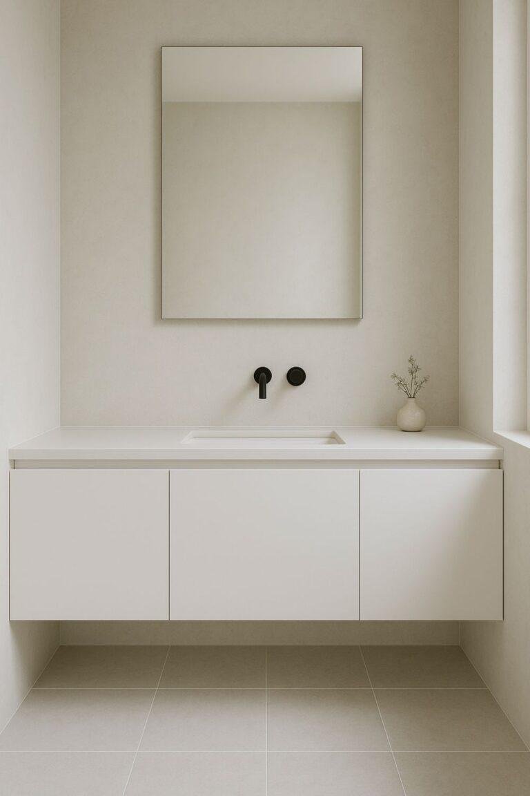 20 Bathroom Decor Ideas for a Stylish, Cozy, and Spa-Like Bathroom 20 Minimalist Bathroom with Hidden Storage