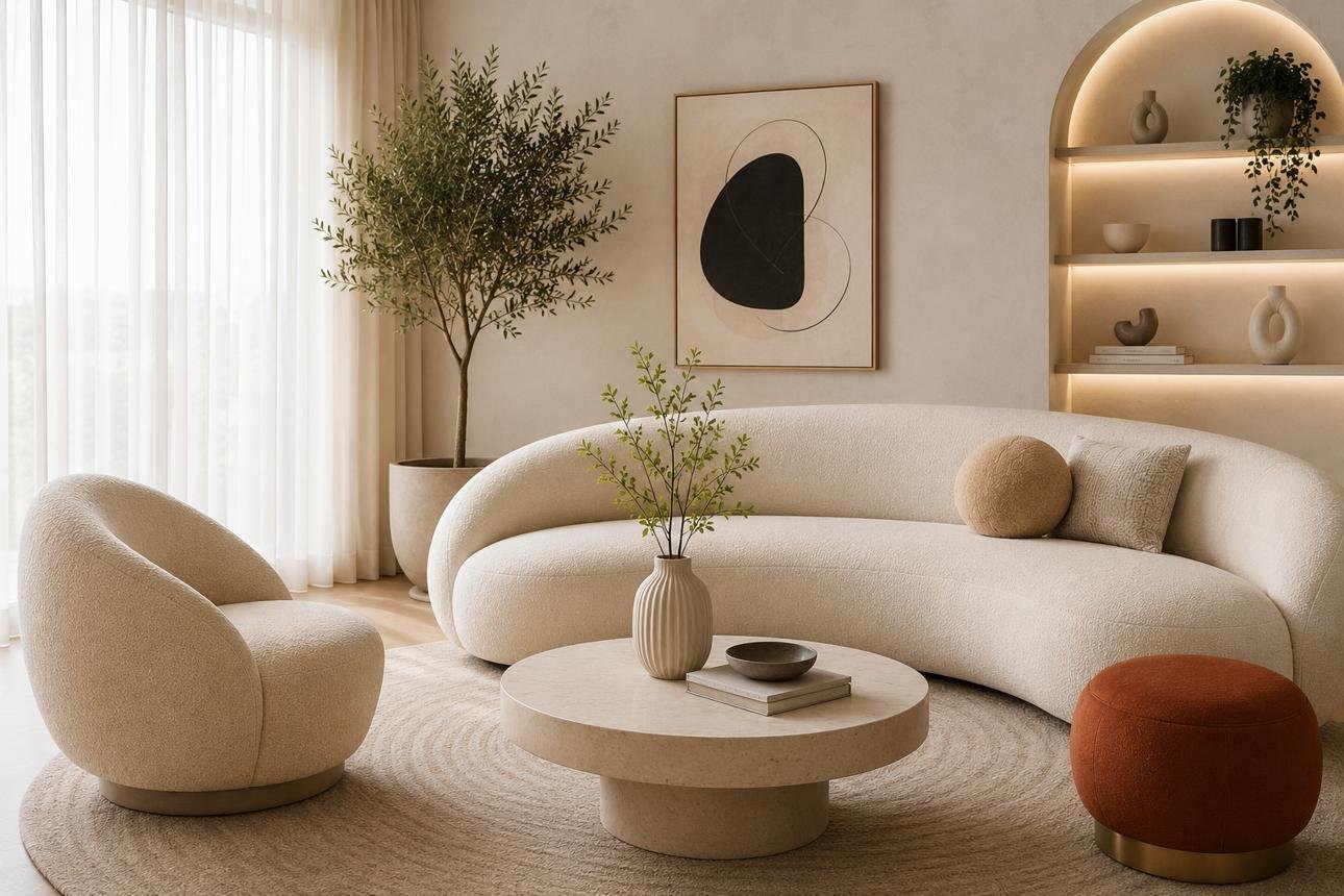 20 Modern Interior Design Ideas for a Stylish, Timeless, and Beautiful Home 10 Curved Furniture Trends 2026 | Luxury Organic Interior Design