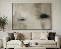 15 Oversized Wall Art Ideas That Make a Room Look Expensive 2 Large Abstract Canvas