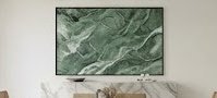 15 Oversized Wall Art Ideas That Make a Room Look Expensive 11 Oversized Marble-Style Art