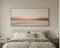 15 Oversized Wall Art Ideas That Make a Room Look Expensive 15 Large Artwork Above the Bed