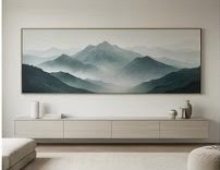 15 Oversized Wall Art Ideas That Make a Room Look Expensive 5 Giant Landscape Painting