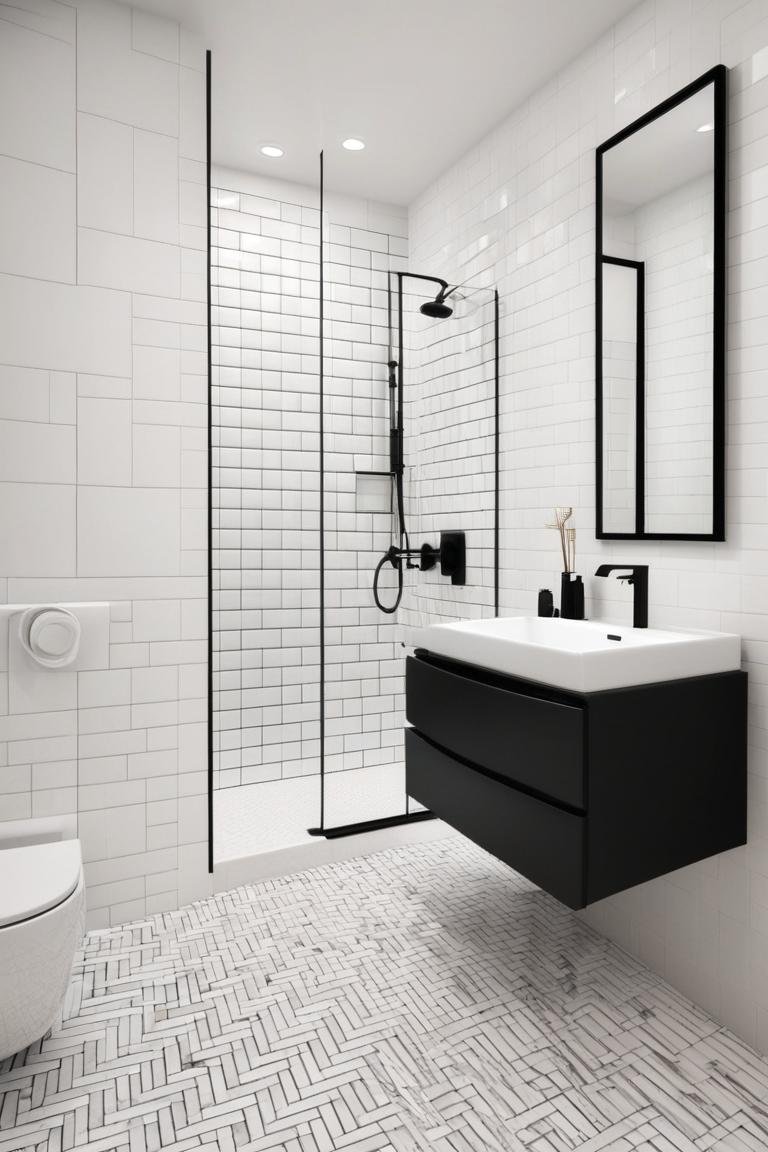 20 Bathroom Decor Ideas for a Stylish, Cozy, and Spa-Like Bathroom 10 Modern Black and White Bathroom