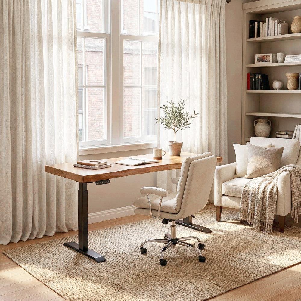 20 Home Office Ideas for a Stylish, Comfortable, and Productive Workspace 5 Subtle Floral Textured Linen Curtains Teagan - Vintage Elegance | UniCurt
– UNICURT