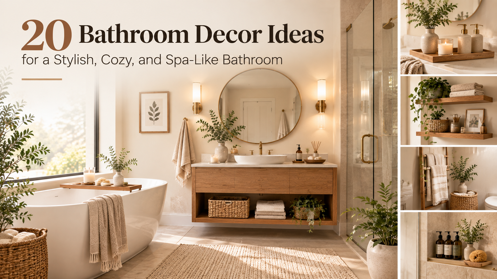 20 Bathroom Decor Ideas for a Stylish, Cozy, and Spa-Like Bathroom