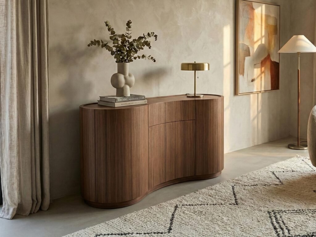 15 Curved Furniture Ideas to Create a Stylish, Modern Home 13 Curved Sideboard