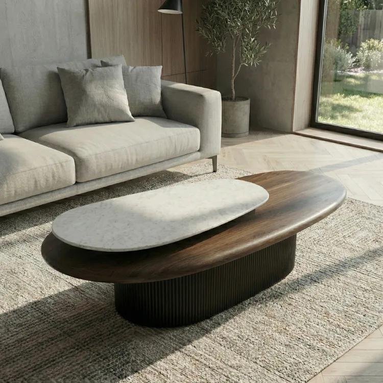 15 Curved Furniture Ideas to Create a Stylish, Modern Home 4 Oval Coffee Table