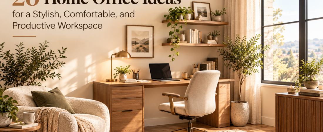 20 Home Office Ideas for a Stylish, Comfortable, and Productive Workspace 1 20 Home Office Ideas for a Stylish, Comfortable, and Productive Workspace