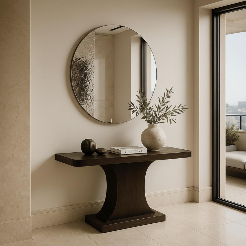 Dark Wood Into Your Entryway
