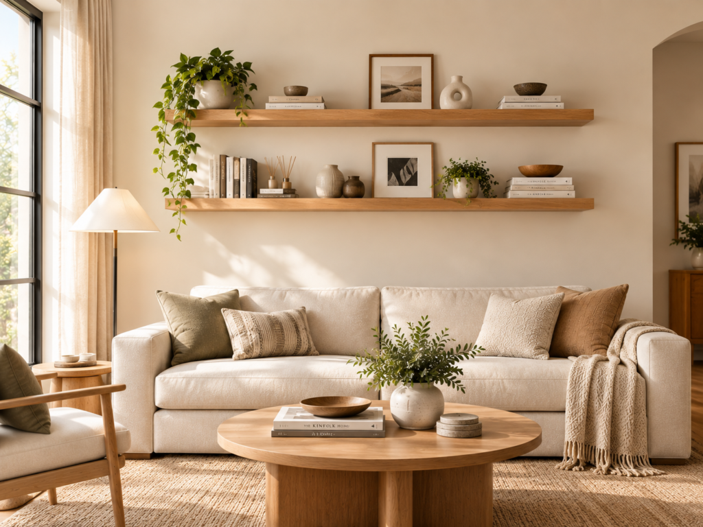 15 Living Room Wall Decor Ideas That Can Completely Transform Your Space 5 floating-shelves