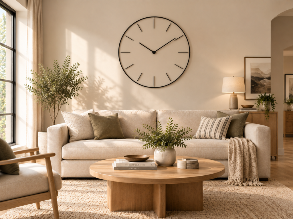 15 Living Room Wall Decor Ideas That Can Completely Transform Your Space 6 large-wall-clock