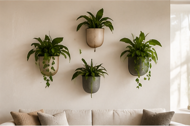 15 Living Room Wall Decor Ideas That Can Completely Transform Your Space 7 flower-pots