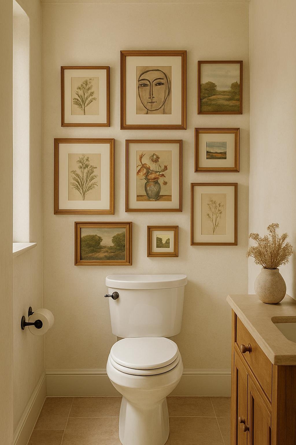 20 Bathroom Decor Ideas for a Stylish, Cozy, and Spa-Like Bathroom 8 Beautiful Bathroom Gallery Wall