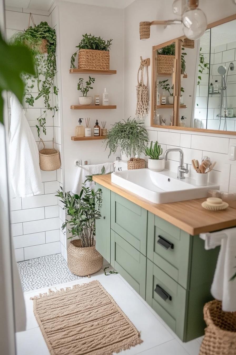 20 Bathroom Decor Ideas for a Stylish, Cozy, and Spa-Like Bathroom 18 Sage Green to Create a Spa-Like Bathroom