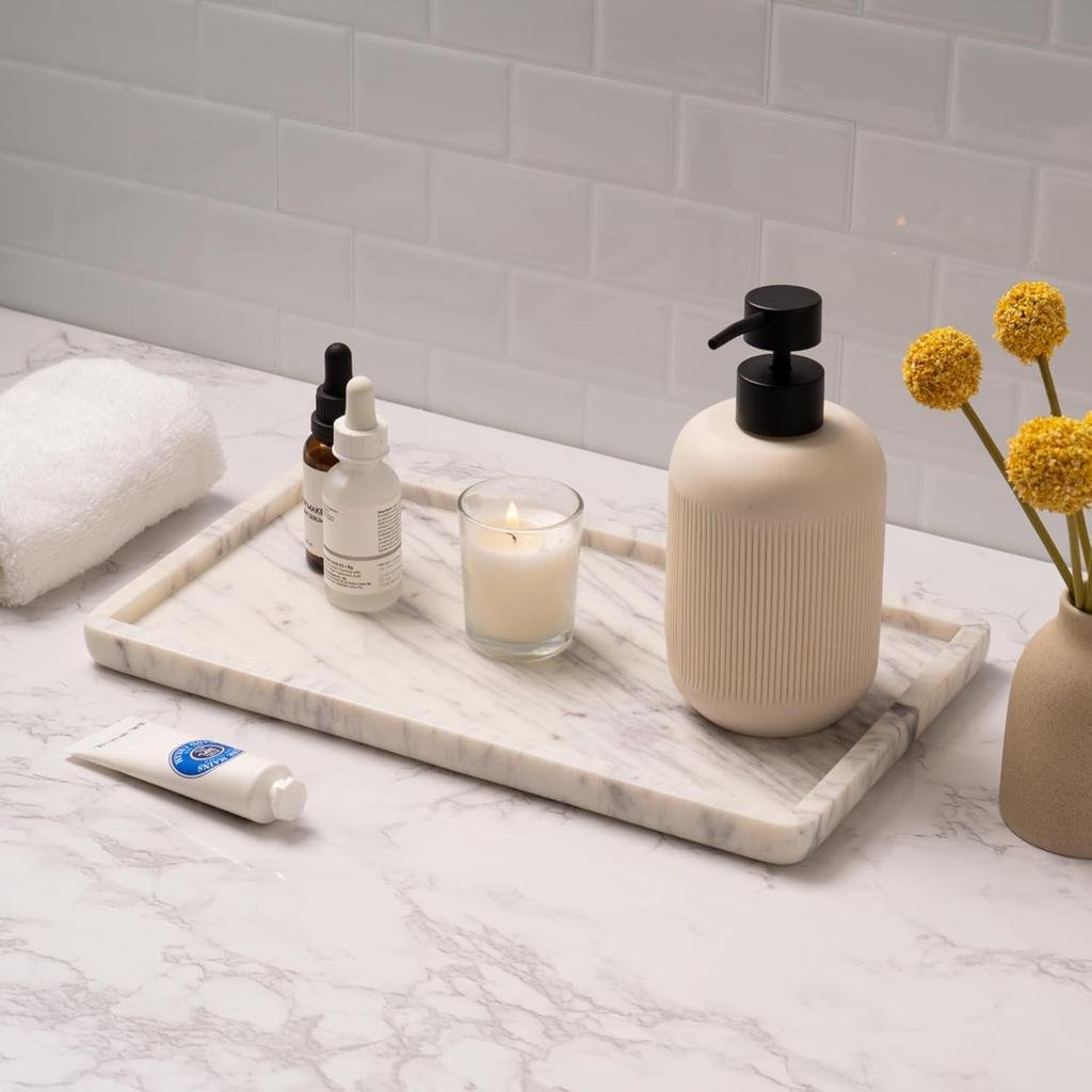 20 Bathroom Decor Ideas for a Stylish, Cozy, and Spa-Like Bathroom 6 Marble Tray for Bathroom Countertop, Kitchen Counter, or Catchall - 13" X 7½" La | eBay