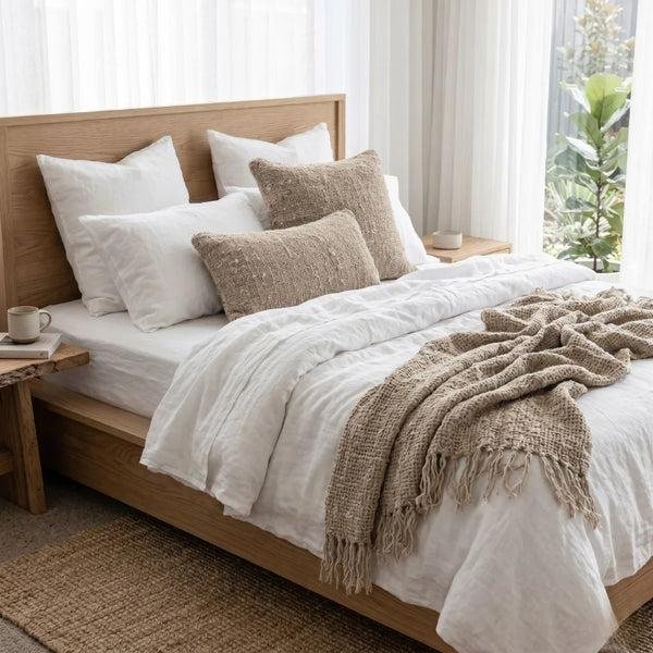 Wabi Lumbar Cushion with Feather Insert | 100% Recycled Linen Australia
–  SUN REPUBLIC