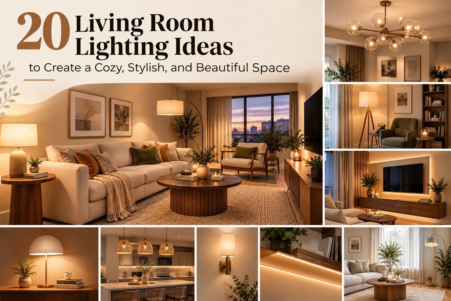 20 Living Room Lighting Ideas to Create a Cozy, Stylish, and Beautiful Space